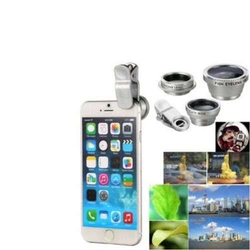 4 In 1 Smart Phone Add-on Camera Lens Fish Eye / Wide Angle / Marco / Telephoto