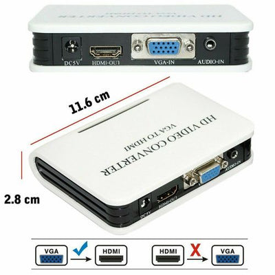 High Performance HDMI to VGA HD Video Converter Adapter with Audio Supports 480p