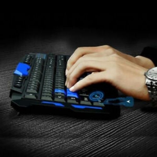 2.4G Gaming Multimedia Cordless Keyboard Wireless Optical Mouse Combo