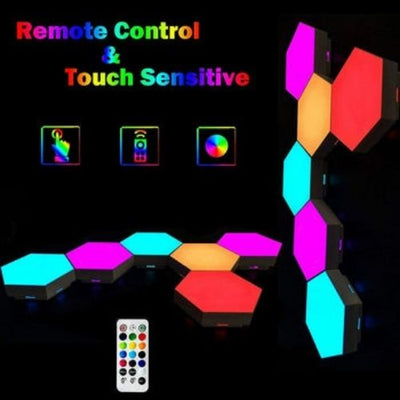 Hexagon Lights with Remote Control, Smart LED Wall Light Panels Touch-Sensitive