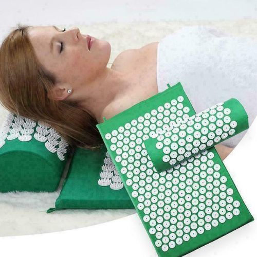 Acupressure Massage Cushion Back Body Pain Relieve Spike Yoga Mat with Pillow