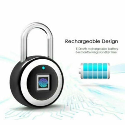 Fingerprint Padlock Waterproof Smart Keyless Bluetooth Thumbprint Lock Locker