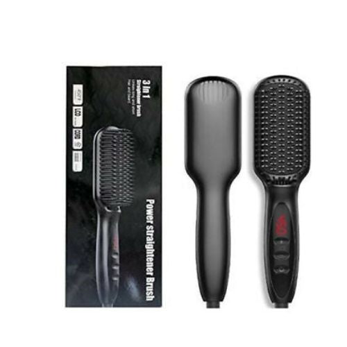 Electric Quick Heated Beard Straightener Brush Hair Comb Curling For Men,Women ~