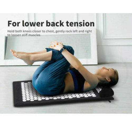 Acupressure Massage Cushion Back Body Pain Relieve Spike Yoga Mat with Pillow