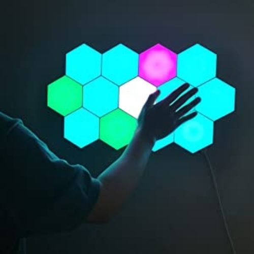 Hexagon Lights with Remote Control, Smart LED Wall Light Panels Touch-Sensitive