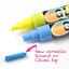 12 LIQUID CHALK PENS MARKER REVERSIBLE NEON COLOURS WHITEBOARD WIPE CLEAN 6MM