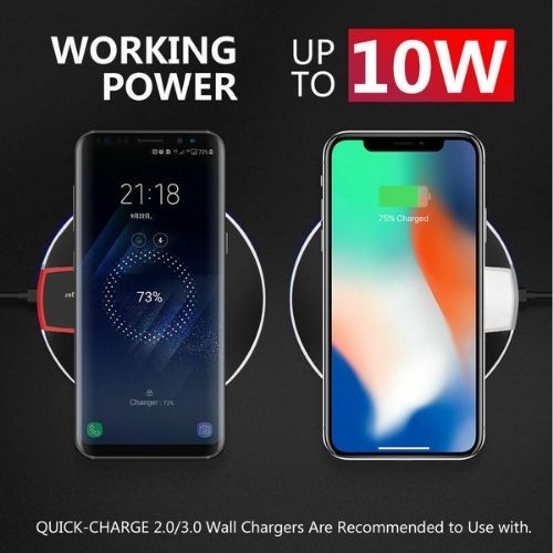 Qi Wireless Charger Charging For iPhone X XS MAX XR 8 Plus Samsung S10 S9 Plus