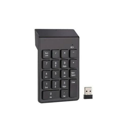 Wireless Numeric Keypad Cordless Number Keyboard Pad 18 Keys 2.4G