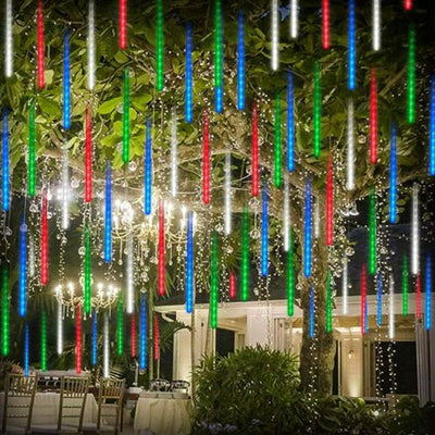 LED Meteor Shower Rain Lights Drop Icicle Snow Falling Raindrop Wedding Xmas Tre