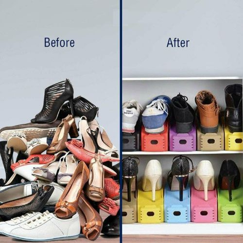 New Shoe Slots Organizer Home Double Layer Organizer-Space Saver Rack Holder CA