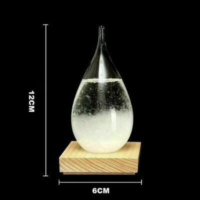 Storm Glass Water Drop Weather Forecast Base Predictor Monitor Bottle Home S/M