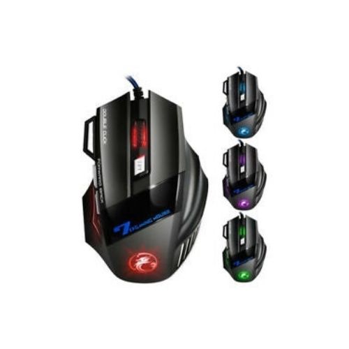 Gaming Mouse USB Optical 5500 Dpi LED 7 Buttons Wired Mice for Gamer Computer