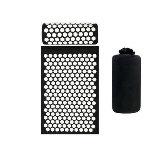 New Yoga Acupressure Massage Mat + Pillow Spiky Pain Stress Soreness Relax Body