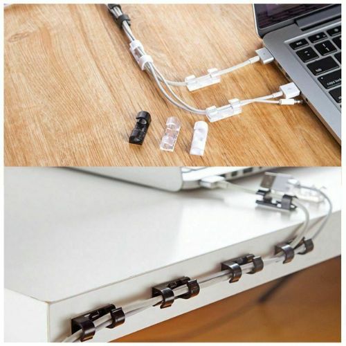 New Self-Adhesive Cable Clips Cord Management Organizer-Clamps Wire Holder CA