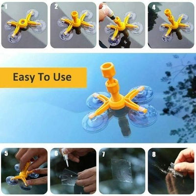 Automotive Glass Nano Repair Fluid Car Windshield Screen Resin Crack Tool Kit