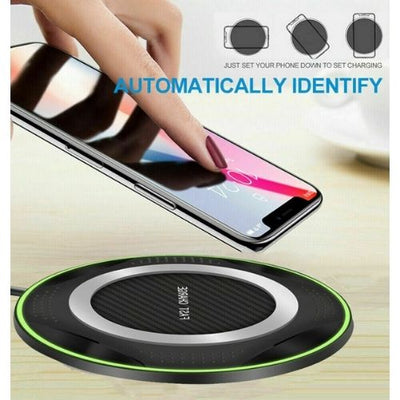 Wireless Charger Qi pad 10W Fast Charging for iPhone X 8 XS XR Samsung Galaxy