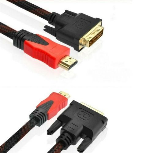 New HDMI to DVI Cable Male to Male DVI-D 24+1Pin Gold Plated Video Adapter Cable