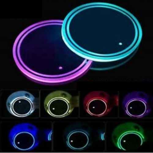 LED Car Cup Holder - Atmosphere Lamps USB Charging Mat Cup Pad (Seven Colours)