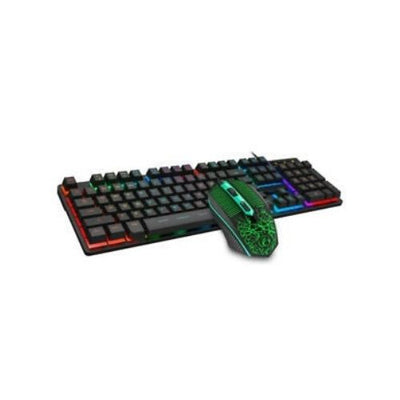 Wired Gaming Keyboard and Mouse Combo Ergonomic Design USB Color Backlight