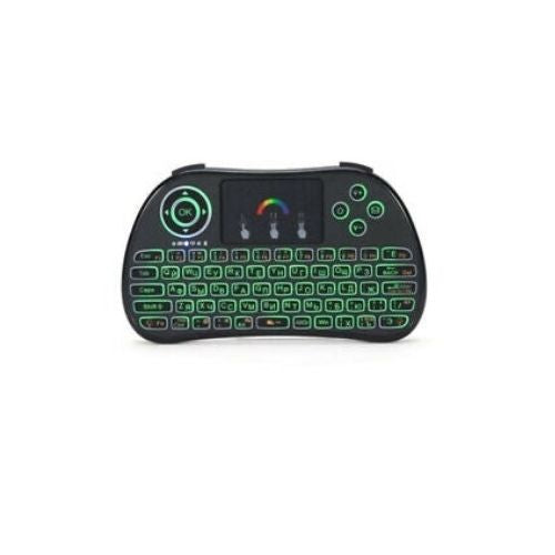 Wireless Touch Pad Keyboard USB 2.4G Multi Point w RGB Backlight Cordless Keypad