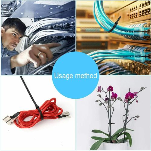 100 Pack Plastic Cable Ties Widened Adjustable Suitable Ultra Strong and Durable