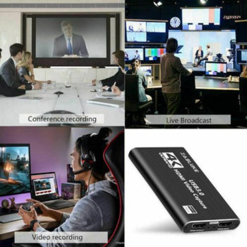 4K Audio Video Capture Card HDMI USB 3.0 Device HD1080P Game Recording Stream