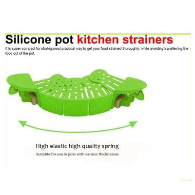 Kitchen Food Strain Colander Strainer Silicone Colander for Water Drainer Pasta