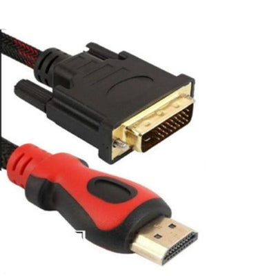 HDMI to DVI Cable Male DVI-D for LCD Monitor Converter Adapter Cable Projectors