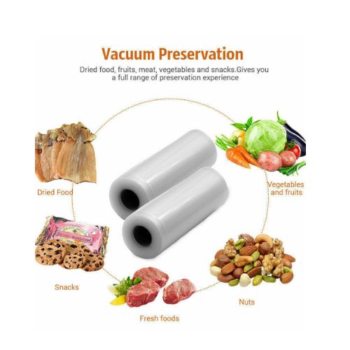 4 X Vacuum Food Sealer Roll  kitchen Storage Bag 5 m X 28 cm  Heat Grade