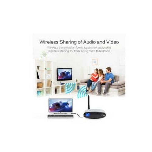 AV Transmitter Wireless Video Audio Sender Receiver IR Remote 2.4G