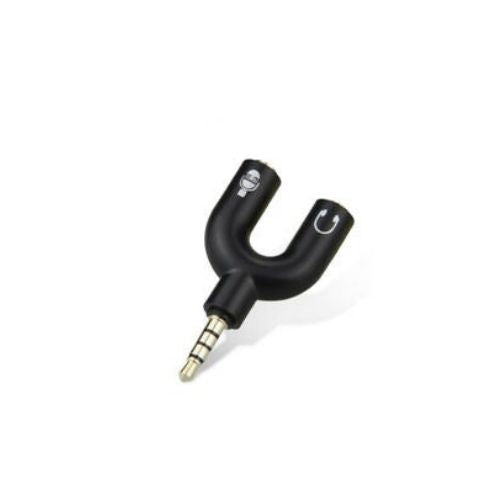 4 Position Pole 3.5mm Stereo Splitter Audio to Mic Headset Jack Plug Y Adapter B