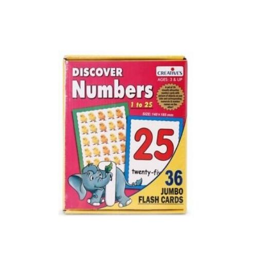 Discover Numbers Flash Cards Education Game and Puzzle 36 Piece (Multicolor)