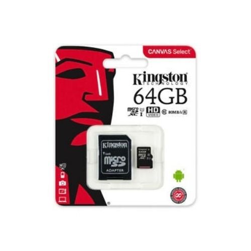 Kingston 64GB Micro SD Memory Card 64G SDHC Class 10 UHS-I TF w/ SD Adapter