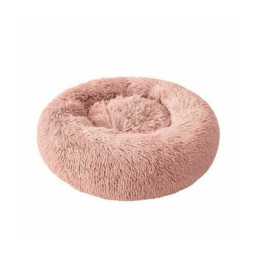 New Soft Comfy Round Faux Fur Pet Cat Dog Bed Cat Calming Cuddler Bed Indoor CA