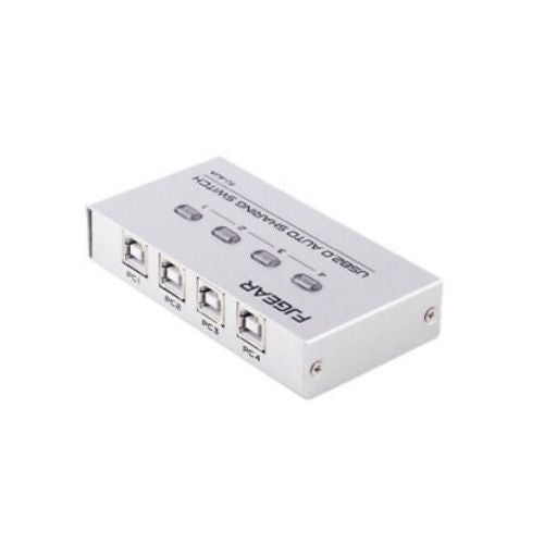 4 Port USB2.0 Auto Sharing Switch HUB For Printer Scanner Keyboard New