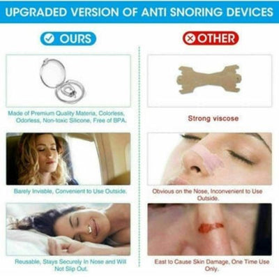 Silicone Magnetic Anti Snore Stop Snoring Nose Clip Sleep Aid w/Case