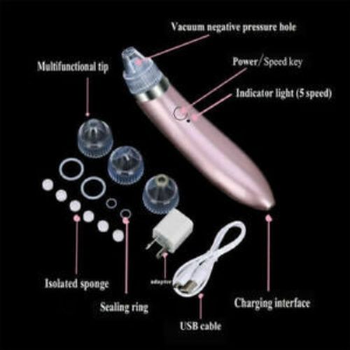 Face Facial Pore Blackhead Remover Vacuum Derma Suction Diamond Dermabrasion XA