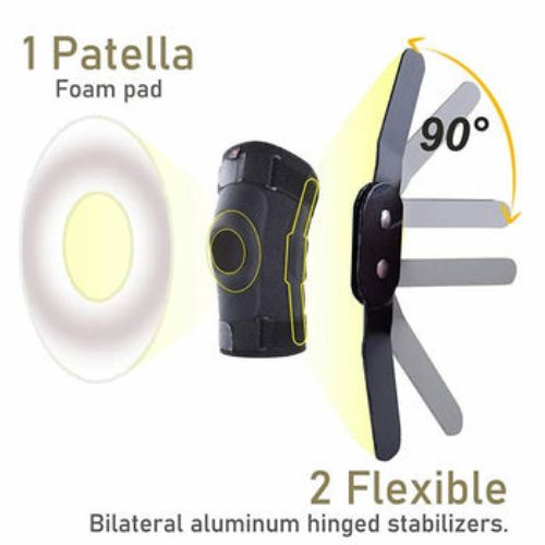 Adjustable Neoprene Knee Brace Fastener Patella Support Gym Black Relief Strap