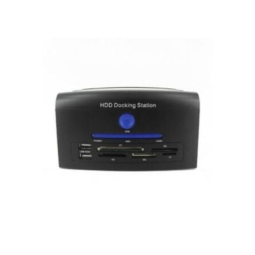 USB3.0 Dual SATA 2.5/3.5 HDD SSD Docking Station with USB Card Read CF/SD/XD/MS