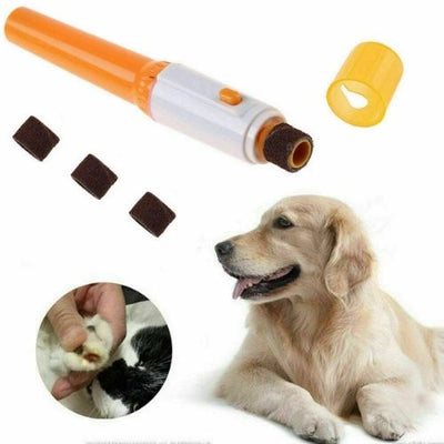 Electric Pet Toe Nail Grooming Fur Clipper Claw Grinder Cat Dog Trimmer Scissors