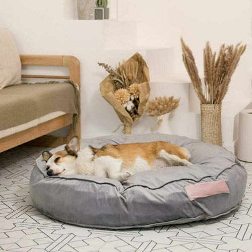 Donut Pet Bed Round Warm Cuddler Kennel Soft Sofa Cat Dog Cushion Relief Sleep