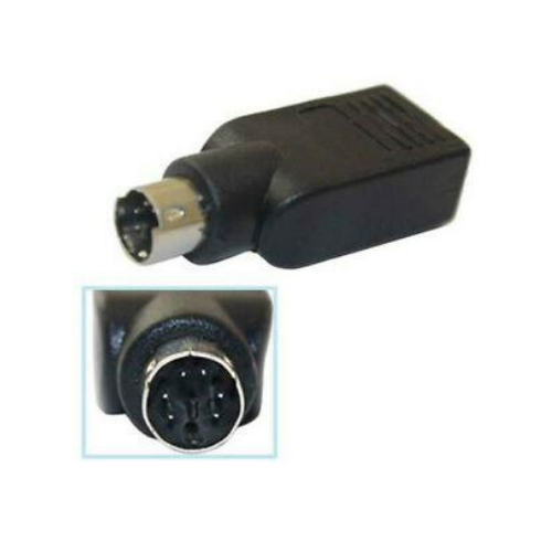USB Female to PS2 PS/2 Male Adapter Mouse Keyboard Converter Plug Black