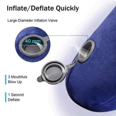 On Air Adjustable and Inflatable Neck Pillow, Airplane Pillow for Kids + Adults