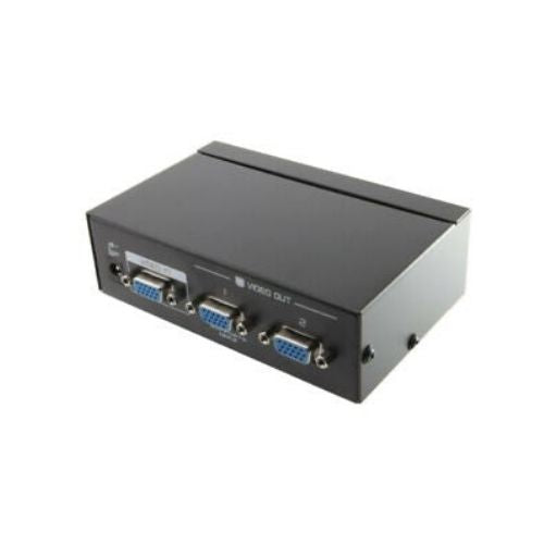 High Resolution 1 PC to 2 Port VGA SVGA LCD CRT Video Monitor Splitter Black Box