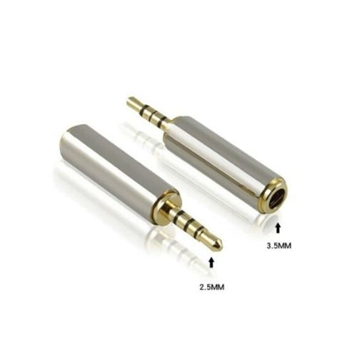 2.5mm to 3.5mm Aux Audio Adapter Converter Male to Female Jack For Headphone