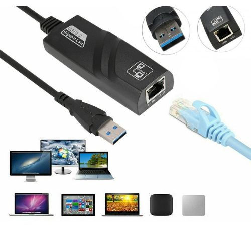 USB 3.0 to Ethernet Adapter 10/100/1000 Mbps Network RJ45 LAN for PC Laptop Mac