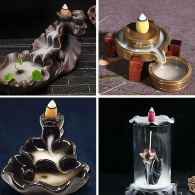 New Natural Smoke Tower Cones Bullet Backflow Incense Hollow Cone Fragrance CA