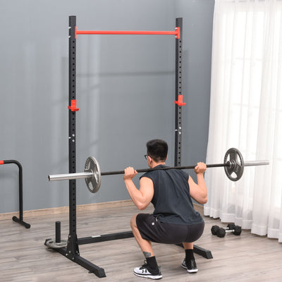 Power Squat Rack Adjustable Height Strength Training Fitness  Pull Up