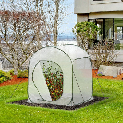 Garden Portable Pop Up Greenhouse for Plants Vegetables Fruits w/ Zipper Bag