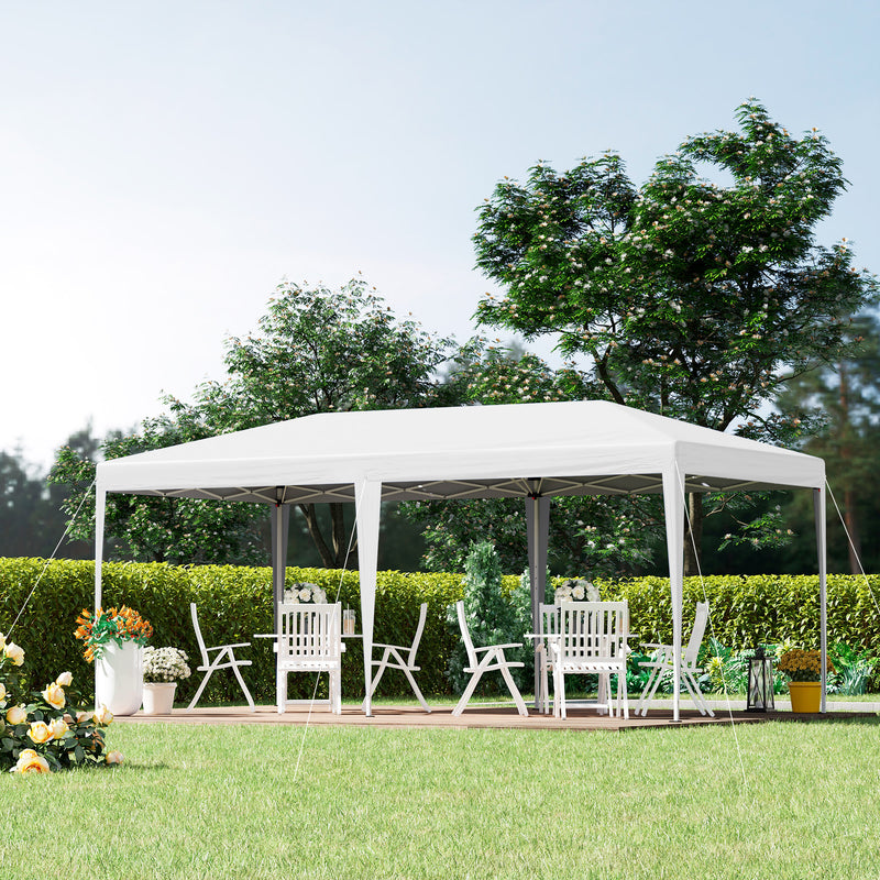 19&apos; x 10&apos; Outdoor Gazebo Pop Up Canopy Party Tent with Carrying Bag